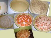 Tarte au thon, tomates et crème fraîche