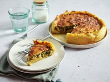 Tarte-purée à la courgette et au poulet