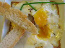 Œuf cocotte au maroilles