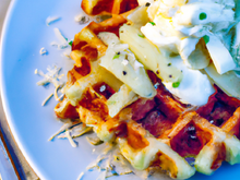 Gaufres pommes de terre et mozzarella