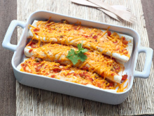 Enchiladas poulet poivrons et mimolette