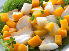 Salade de cabillaud à la mangue