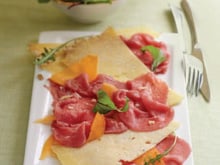 Carpaccio de bœuf et de Cantal Vieux