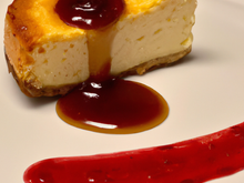 Chesse cake au coulis de canneberges et sirop d'érable
