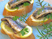 Crostini aux filets d'anchois