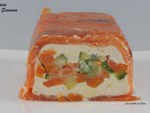 Terrine de saumon et petits légumes