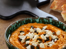 Houmous au palet de chèvre frais