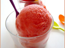 Sorbet aux fraises sans sorbetière
