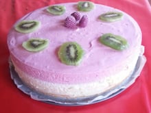 Bavarois mousseux chocolat blanc framboise