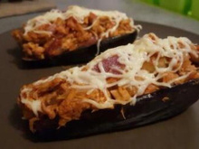 Aubergine farcie au thon
