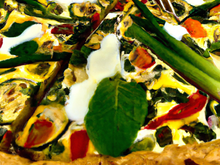 Tarte légère au fromage frais et aux légumes d'été