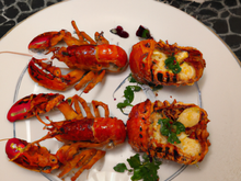 Homard grillé et Belles de Fontenay