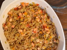 Nouilles chinoises aux crevettes à ma façon