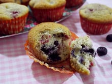 Muffins myrtilles et framboises