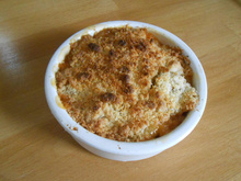 Crumble pommes et bananes flambée