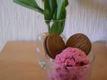 Glace à la framboise et à la banane