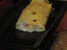 Crêpes fourrées jambon-champignons