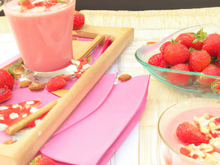 Smoothie de fraises au lait d'amandes