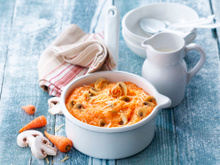 Purée de Floraline aux champignons et à l’emmental