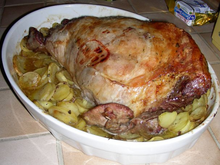 Gigot d'agneau boulanger