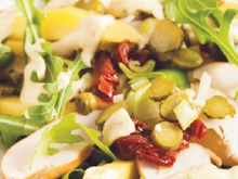 Salade poulet mangue