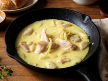 Escalope de dinde à la crème et champignons