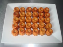 Minis cannelés chorizo/ emmental