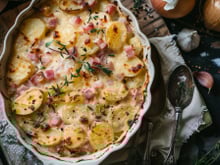 Gratin de pommes de terre au jambon fromage