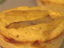 Flans d'asperge à la moutarde