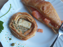 Chausson au saumon et Saint-Moret