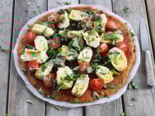 Pizza sans gluten à la patate douce