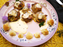 Choux fleur à la crème et ses crepinettes