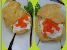 Choux au saumon fumé