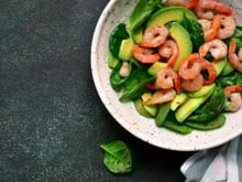 Salade aux avocats et crevettes