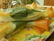 Bonbons de feuilles de brick aux épinards