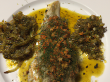 Filets de rouget barbet aux fenouils et à la tapenade