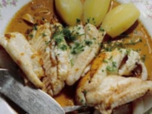 Filets de soles sautés à la chicorée