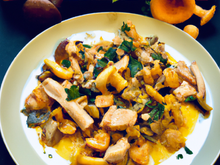 Émincé de poulet aux girolles