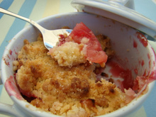 Crumble pomme framboise