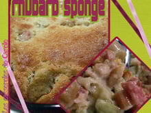 Sponge rhubarb pudding à la rhubarbe