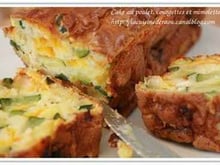 Cake au poulet, à la courgette et à la mimolette