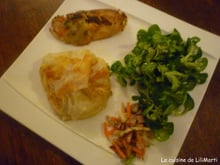 Bricks aux légumes et jambon et chèvre