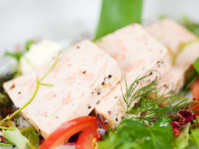 Terrine de saumon facile à l'huile d'olive et ciboulette