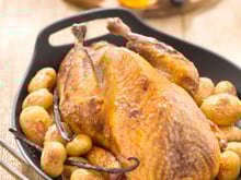 Pintade au miel et à la vanille