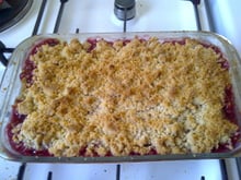 Crumble pomme-framboise facile