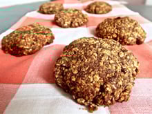 Cookies vegan et fitness abricot-pomme-cannelle
