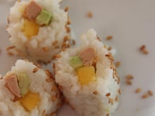 Sushi foie gras et mangue