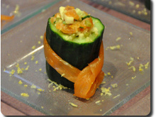 Bouchée fraîcheur au céleri et saumon fumé