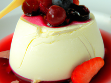 Bavarois au fromage blanc et aux fruits rouges