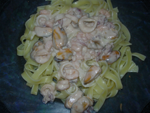 Tagliatelles aux fruits de mer